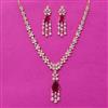 Cz Classic Necklace Set With 2 Tone Plating