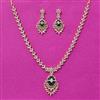 Cz Classic Necklace Set With 2 Tone Plating