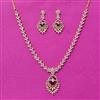 Cz Classic Necklace Set With 2 Tone Plating
