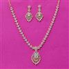 Cz Classic Necklace Set With 2 Tone Plating
