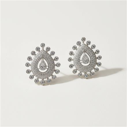 Cz Tops With Rhodium 2 Tone Plating