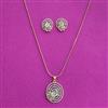 Cz Classic Pendant Set With 2 Tone Plating