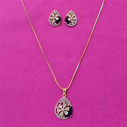 Cz Classic Pendant Set With 2 Tone Plating