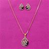 Cz Classic Pendant Set With 2 Tone Plating