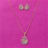 Cz Classic Pendant Set With 2 Tone Plating
