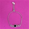 Cz Adjustable Bracelet With Rhodium Plating