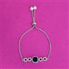 Cz Adjustable Bracelet With Rhodium Plating