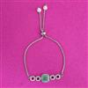 Cz Adjustable Bracelet With Rhodium Plating