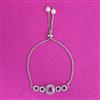 Cz Adjustable Bracelet With Rhodium Plating