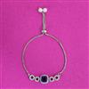 Cz Adjustable Bracelet With Rhodium Plating