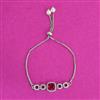 Cz Adjustable Bracelet With Rhodium Plating