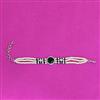 Cz Moti Bracelet With Rhodium Plating