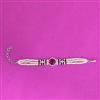 Cz Moti Bracelet With Rhodium Plating