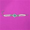 Cz Moti Bracelet With Rhodium Plating