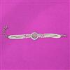 Cz Moti Bracelet With Rhodium Plating