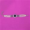Cz Moti Bracelet With Rhodium Plating