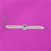 Cz Moti Bracelet With Rhodium Plating