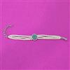 Cz Moti Bracelet With Rhodium Plating
