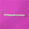 Cz Moti Bracelet With Rhodium Plating