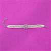 Cz Moti Bracelet With Rhodium Plating
