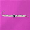 Cz Moti Bracelet With Rhodium Plating