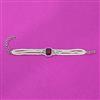 Cz Moti Bracelet With Rhodium Plating