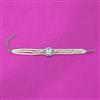 Cz Moti Bracelet With Rhodium Plating