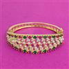 Cz Openable Kada With Gold Plating