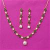 Cz Delicate Necklace Set With Gold Plating