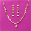 Cz Delicate Necklace Set With Gold Plating