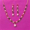 Cz Delicate Necklace Set With Gold Plating