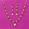 Cz Delicate Necklace Set With Gold Plating