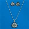 Cz Classic Pendant Set With 2 Tone Plating
