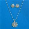 Cz Classic Pendant Set With 2 Tone Plating