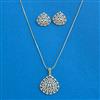 Cz Classic Pendant Set With 2 Tone Plating