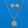 Cz Classic Pendant Set With 2 Tone Plating