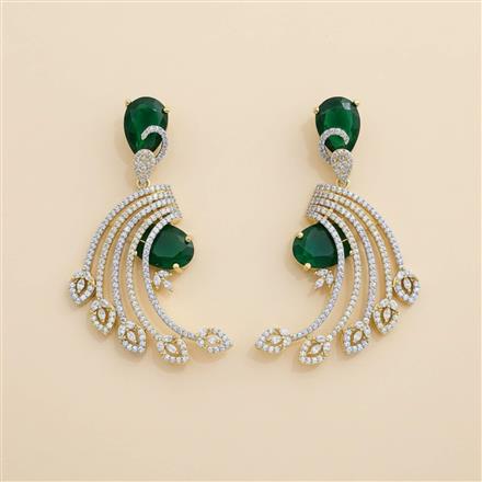 Cz Classic Earring With 2 Tone Plating