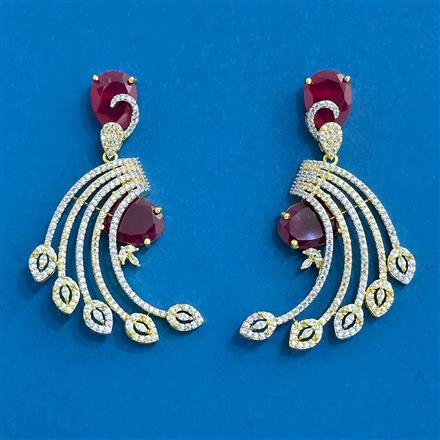 Cz Classic Earring With 2 Tone Plating