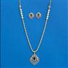Cz Moti Pendant Set With 2 Tone Plating