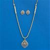 Cz Moti Pendant Set With 2 Tone Plating