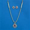 Cz Moti Pendant Set With 2 Tone Plating