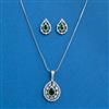 Cz Classic Pendant Set With Rhodium Plating