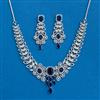 Cz Classic Necklace With Rhodium Plating
