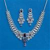 Cz Classic Necklace With Rhodium Plating