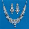 Cz Classic Necklace With Rhodium Plating