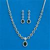 Cz Delicate Necklace With Rhodium Plating