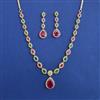 American Diamond Delicate Necklace With 2 Tone Plating