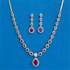 American Diamond Delicate Necklace With 2 Tone Plating