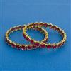 Cz Classic Bangles With Mehndi Plating