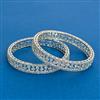 Cz Classic Bangles With Rhodium Plating